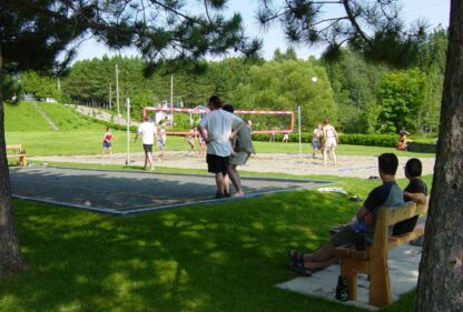 Petanque and volleyball games